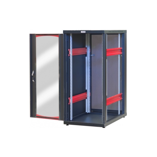 Szafa Stojąca Złożona 27u 600x1000 Rack 19 Drzwi Szklane